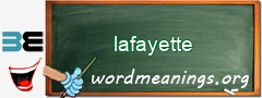 WordMeaning blackboard for lafayette